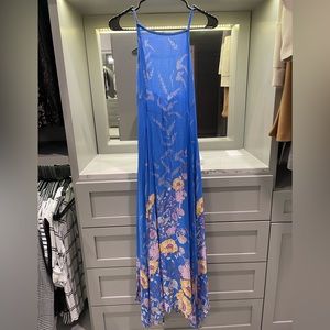 Free People Maxi blue floral dress size XS